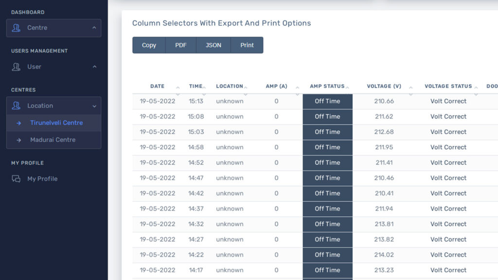 Smart Street Light Poles Control Application Design